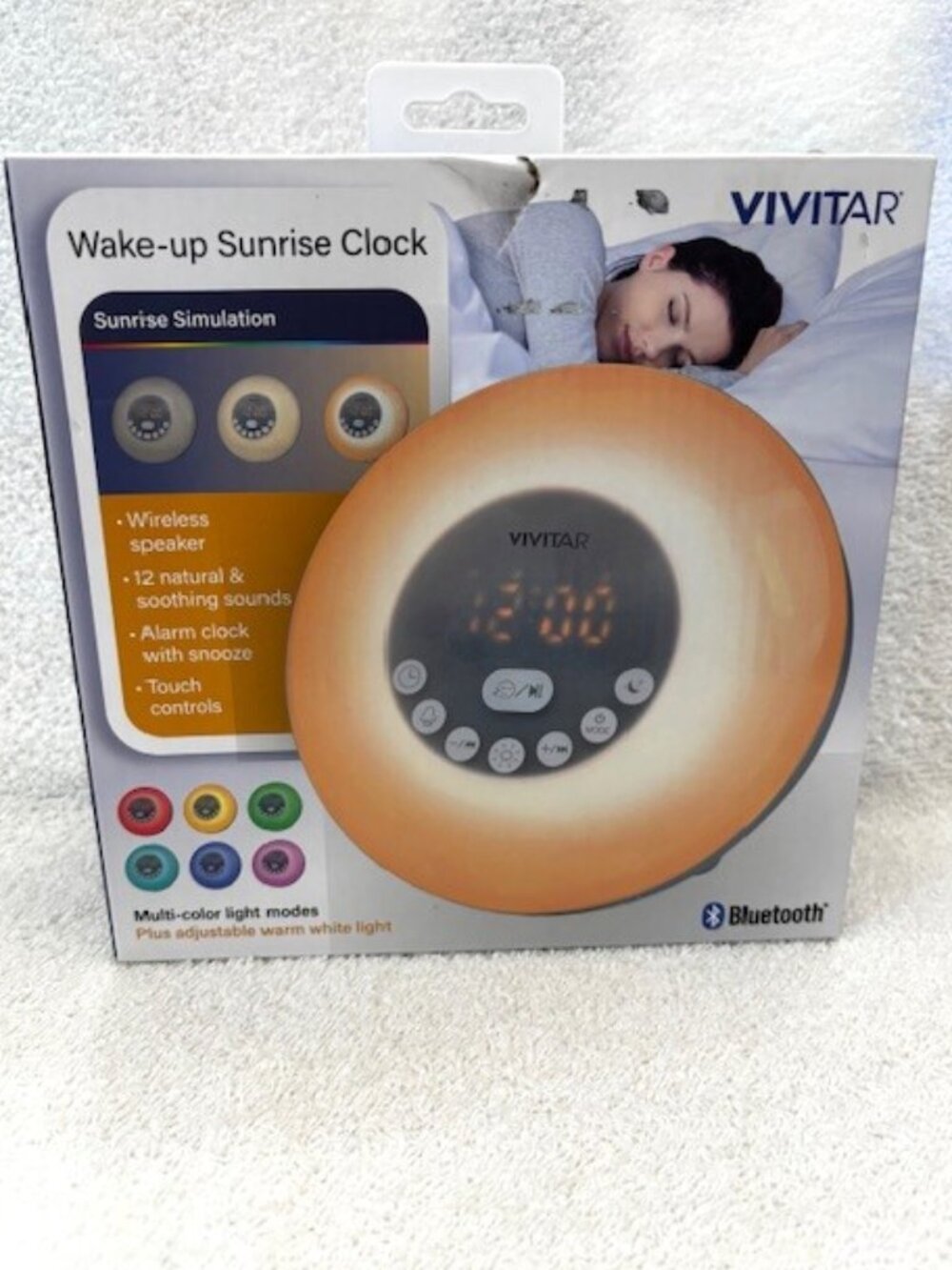 Vivitar Sunrise Wake-up/Bedtime Sundown Clock Nightfall/Sunrise simulation New